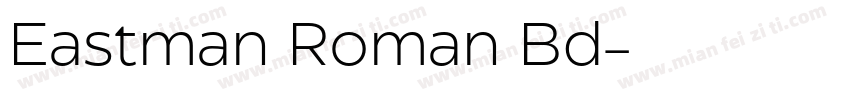 Eastman Roman Bd字体转换